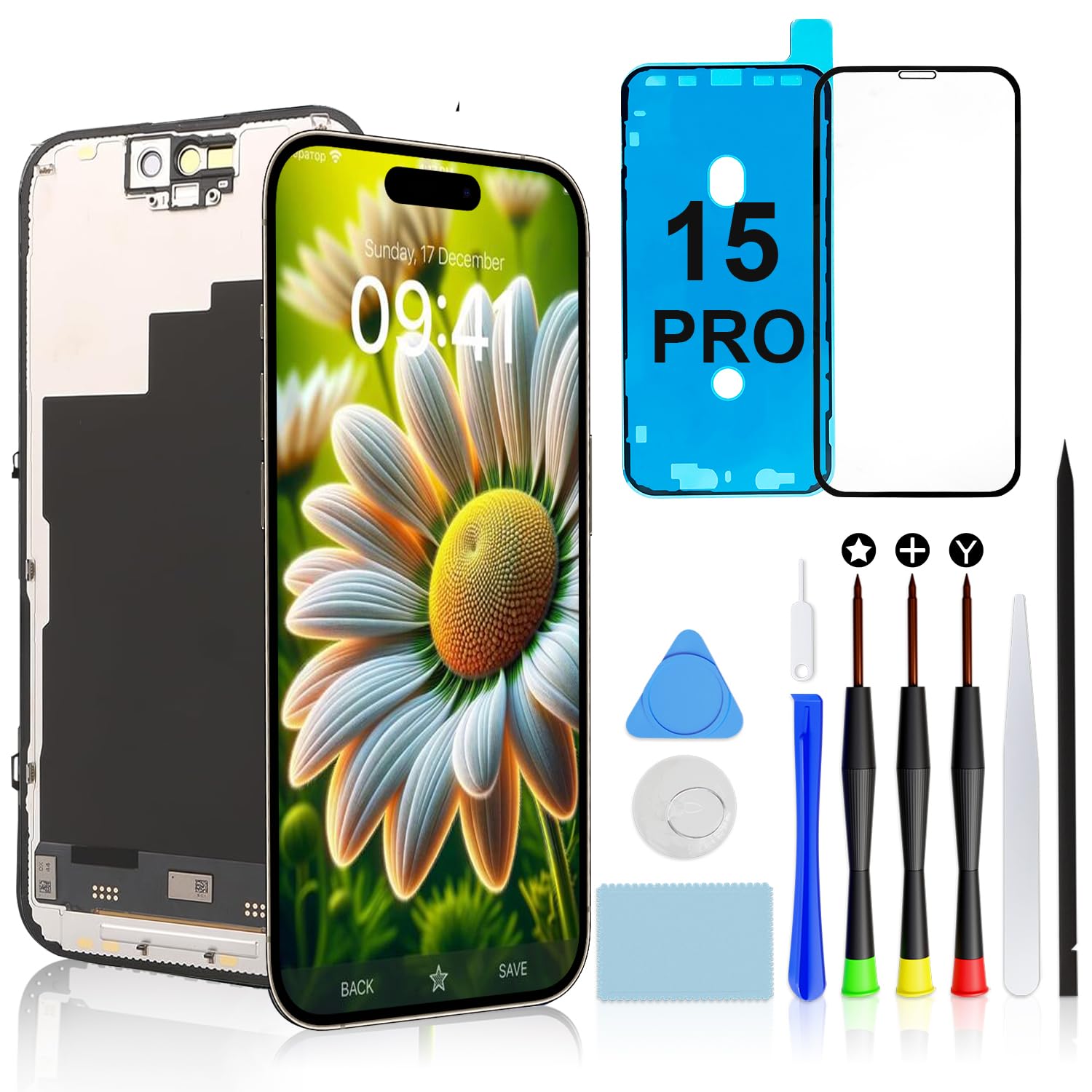 Amazon.co.jp: Brinonac iPhone 15 Pro用スクリーン交換キット、6.1